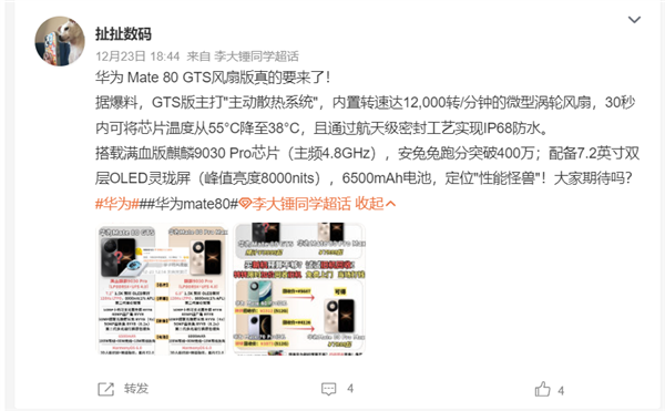 华为2026年旗舰矩阵：Mate80GTS与PuraX2双雄争霸(图3)